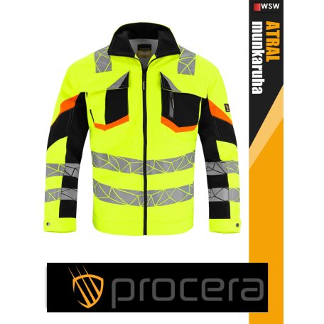Procera ATRAL YELLOW erősített anyagú technikai softshell kabát - munkaruha