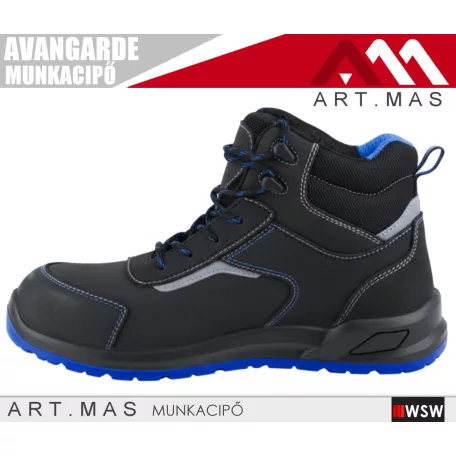 Artmas AVANGARDE BLACK S1 technikai fémbetétes munkacipő - munkabakancs