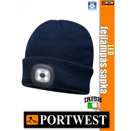 Portwest LED fejlámpás téli sapka - munkaruha