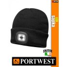 Portwest LED fejlámpás téli sapka - munkaruha