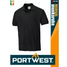 Portwest MEDICAL BLACK NAPLES férfi galléros munkapóló - munkaruha