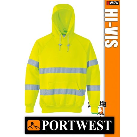 Portwest HI-VIS jól láthatósági kapucnis pulóver - munkaruha