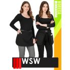 WSW HORECA BLACK technikai zsebes kötény 79x34 cm - munkaruha