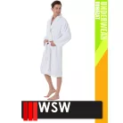 WSW BATHROBE WHITE unisex pamut köntös - alsóöltözet