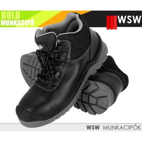 WSW BOLD BLACK S1PL technikai fémmentes munkabakancs - munkacipő