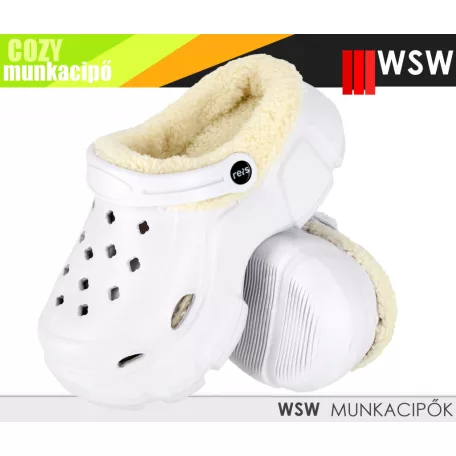 WSW COZY WHITE bélelt női eve könnyített papucs  - munkapapucs