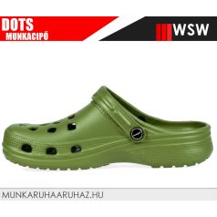 WSW DOTS OLIVE eve könnyített papucs  - munkapapucs