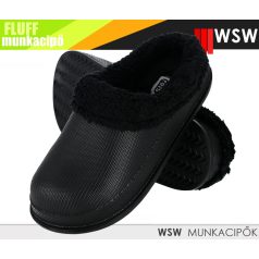 WSW FLUFF BLACK bélelt női eve könnyített papucs  - munkapapucs   WSW FLUFF BLACK bélelt női eve könnyített papucs  - munkapapucs