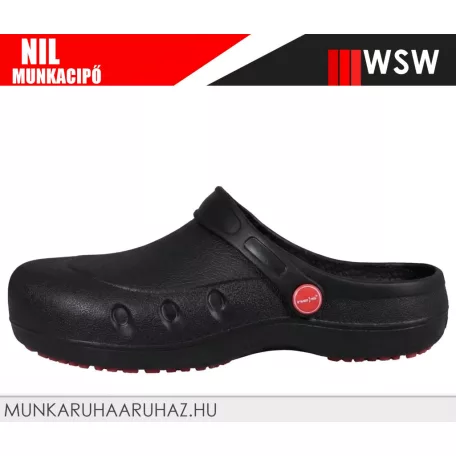 WSW NIL SB BLACK fémbetétes eva könnyített papucs - munkapapucs