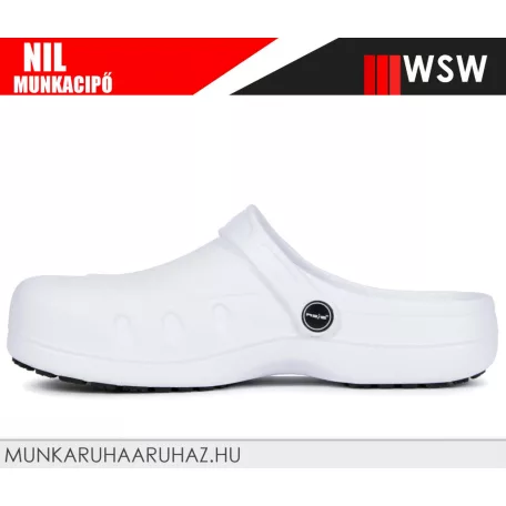 WSW NIL SB WHITE fémbetétes eva könnyített papucs - munkapapucs
