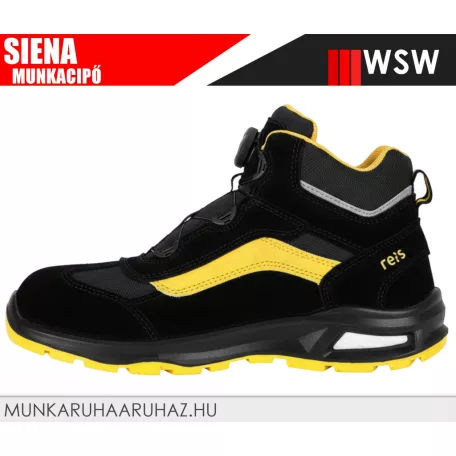 WSW SIENA BLACK S1PS technikai fémmentes munkabakancs - munkacipő
