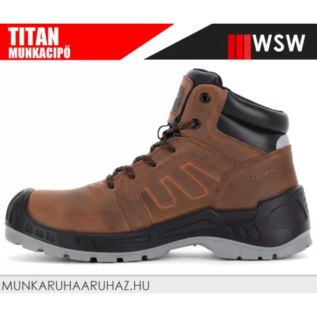 WSW TITAN BROWN S3S technikai fémmentes prémium munkacipő - munkabakancs