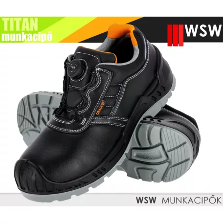 WSW TITAN S3S BLACK technikai fémmentes önbefűzős munkacipő - munkabakancs