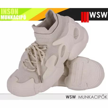 WSW INSON BEIGE technikai fémmentes munkabakancs - munkacipő