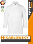   Karlowsky WHITE BASIC kevertszálas 60C-on mosható hosszúujjú férfi séf kabát - munkaruha
