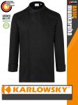   Karlowsky BLACK BASIC kevertszálas 60C-on mosható hosszúujjú férfi séf kabát - munkaruha