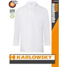 Karlowsky WHITE BASIC kevertszálas 60C-on mosható hosszúujjú férfi séf kabát - munkaruha