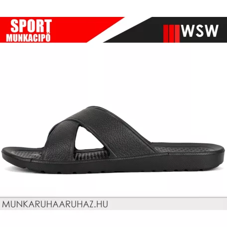 WSW SPORT BLACK eve női könnyített papucs  - munkapapucs
