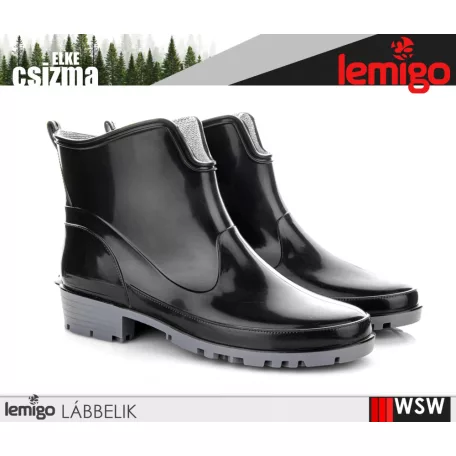 Lemigo ELKE BLACK technikai középszszárú könnyített női munkacsizma - munkabakancs