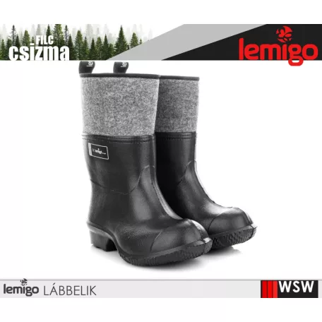 Lemigo FILC BLACK technikai középszszárú könnyített eva -30C-ig bélelt munkacsizma - munkabakancs