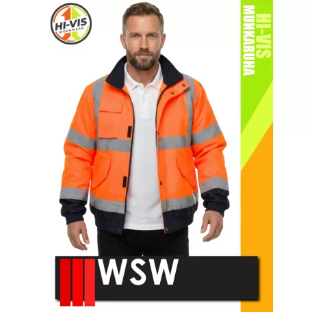 WSW ORANGE BOMBER technikai bélelt láthatósági télikabát - munkaruha