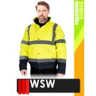 WSW BOMBER YELLOW technikai bélelt láthatósági télikabát - munkaruha