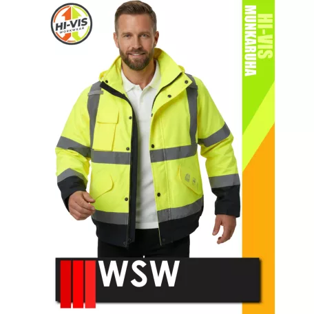 WSW YELLOW BOMBER technikai bélelt láthatósági télikabát - munkaruha
