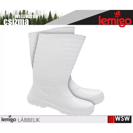 Lemigo WELLINGTON WHITE technikai középszszárú könnyített eva női munkacsizma - munkabakancs
