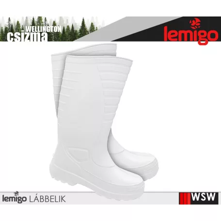 Lemigo WELLINGTON WHITE technikai magasszszárú könnyített eva munkacsizma - munkabakancs