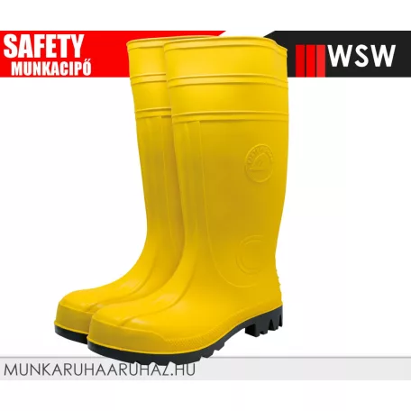 WSW SAFETY YELLOW S5 technikai fémbetétes vízálló munkabakancs - munkacsizma