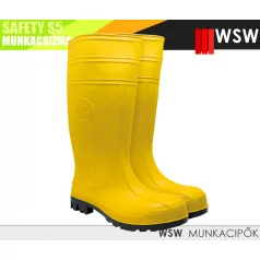   WSW SAFETY YELLOW S5 technikai fémbetétes vízálló munkabakancs - munkacsizma