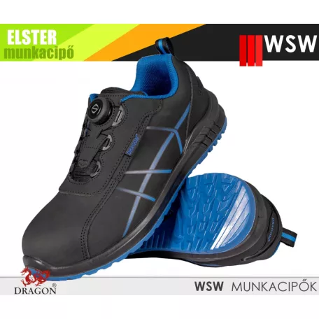 WSW ELASTER S1P technikai fémbetétes önbefűzős munkacipő - munkabakancs