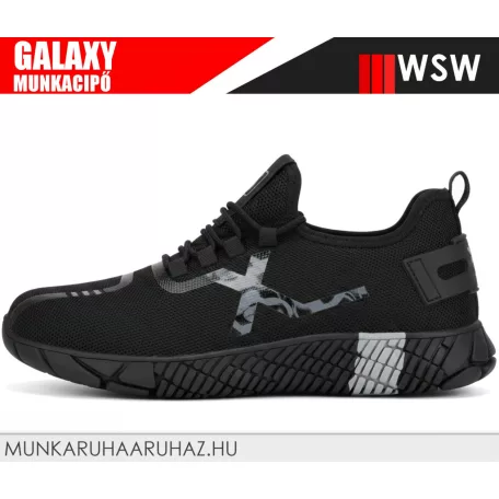 WSW GALAXY BLACK S1PL technikai fémmentes munkacipő - munkabakancs