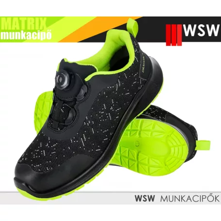 WSW MATRIX BLACKHV S1PS technikai fémentes önbefőzős munkacipő - munkabakancs