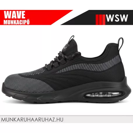 WSW WAVE BLACK S1PL technikai kompozit légtalpas munkacipő - munkabakancs