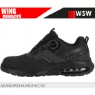 WSW WING S1PL BLACK technikai fémmentes önbefűzős munkacipő - munkabakancs
