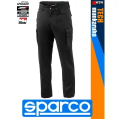   Sparco TECH BLACK prémium technikai stretch pamutgazdag derék munkanadrág - munkaruha