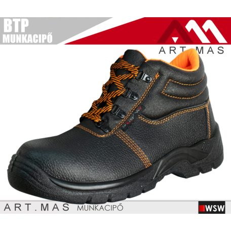 Artmas BTP BLACK S1P technikai fémbetétes munkacipő - munkabakancs