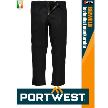 Portwest BIZWELD BLACK technikai hegesztő és lángálló nadrág - munkaruha