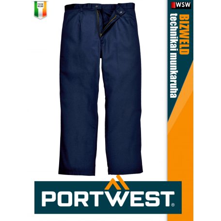 Portwest BIZWELD NAVY technikai hegesztő és lángálló nadrág - munkaruha