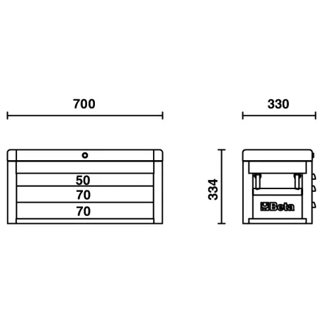 Beta 3 fiókos szerszámláda - szerszám
