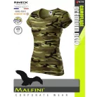 Malfini CAMOFLAGE GREEN női prémium pamut póló - munkaruha