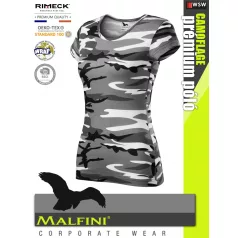   Malfini CAMOFLAGE GREY női prémium pamut póló - munkaruha