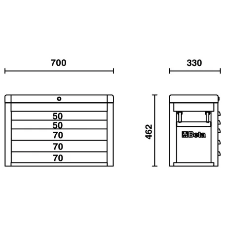 Beta 5 fiókos szerszámláda - szerszám