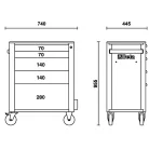 Beta 5 fiókos szerszámkocsi - szerszám
