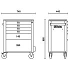 Beta 6 fiókos szerszámkocsi borulságátlóval - szerszám