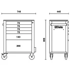 Beta 6 fiókos szerszámkocsi borulságátlóval - szerszám