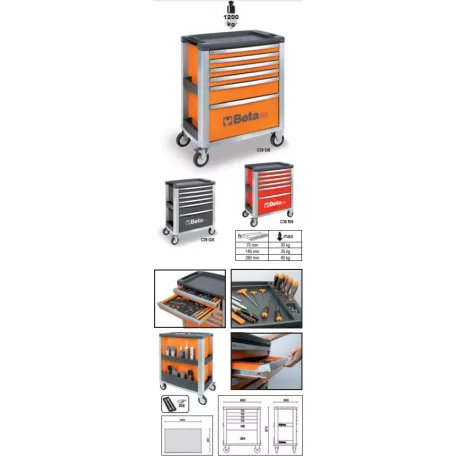 6 fiókos szerszámkocsi_C39_6-3900