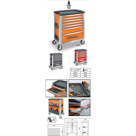 Szerszámkocsi hét fiókkal_C39_7-3900