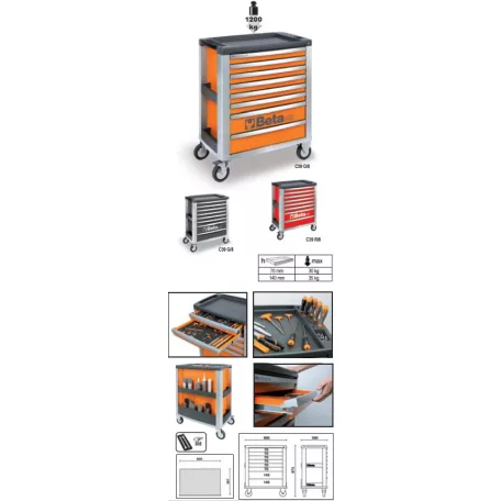 8 fiókos szerszámkocsi_C39_8-3900